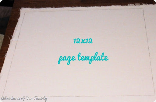 12x12 page template for quiet book