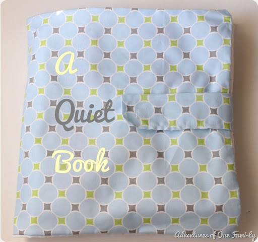 quiet book cover with font